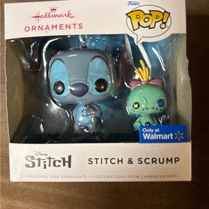 Hallmark Funko Pop! Stitch & Scrump Ornaments - Blue and Green